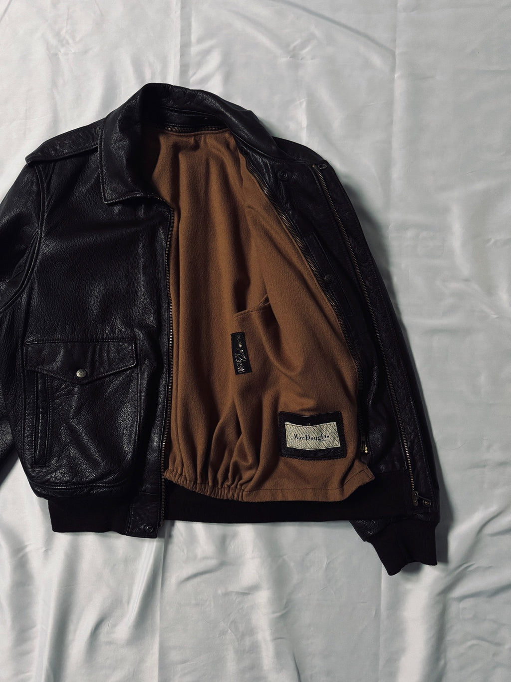 Vintage 1970 Mac Douglas Aviator Leather Jacket