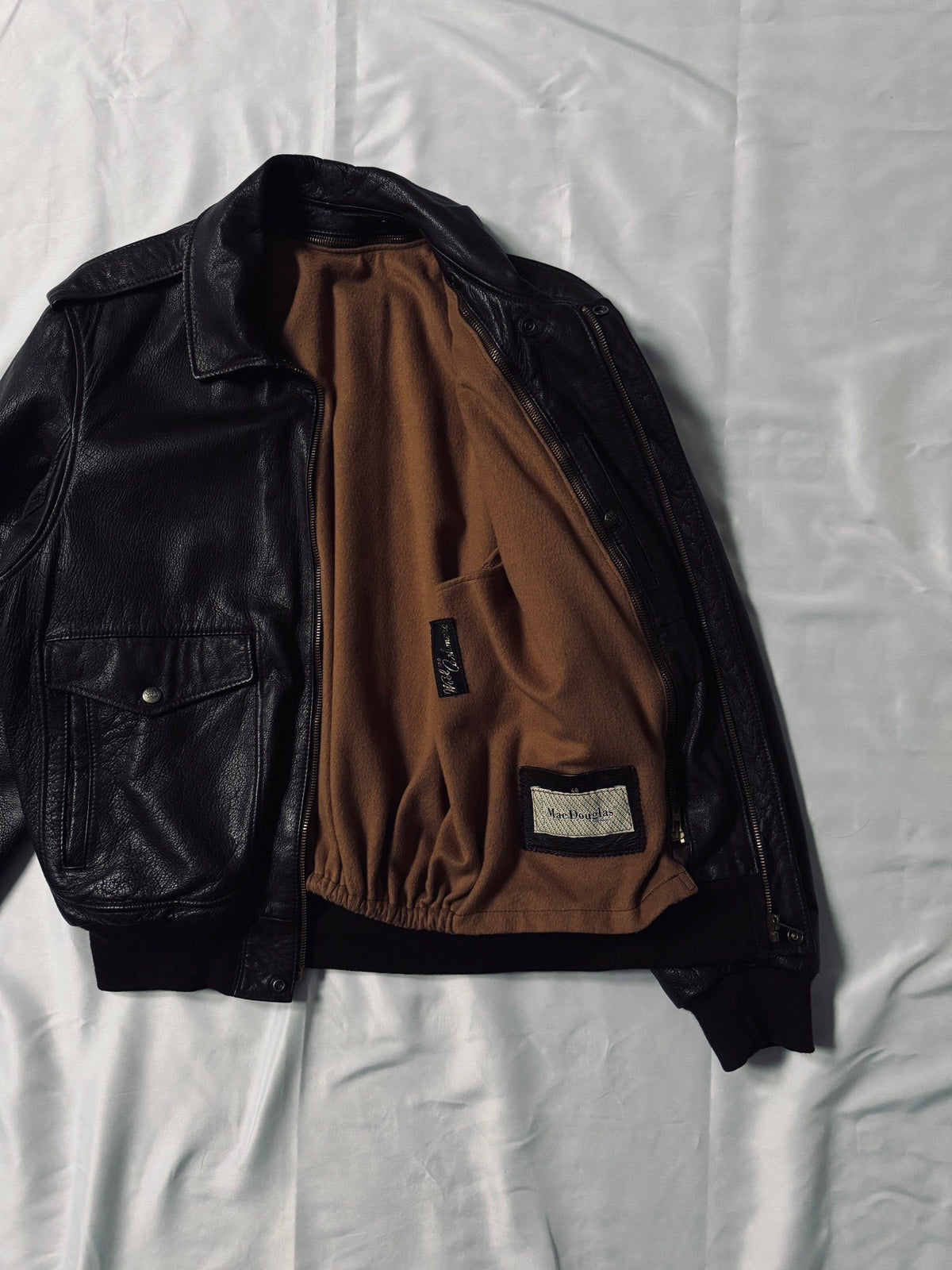 Vintage 1970 Mac Douglas Aviator Leather Jacket