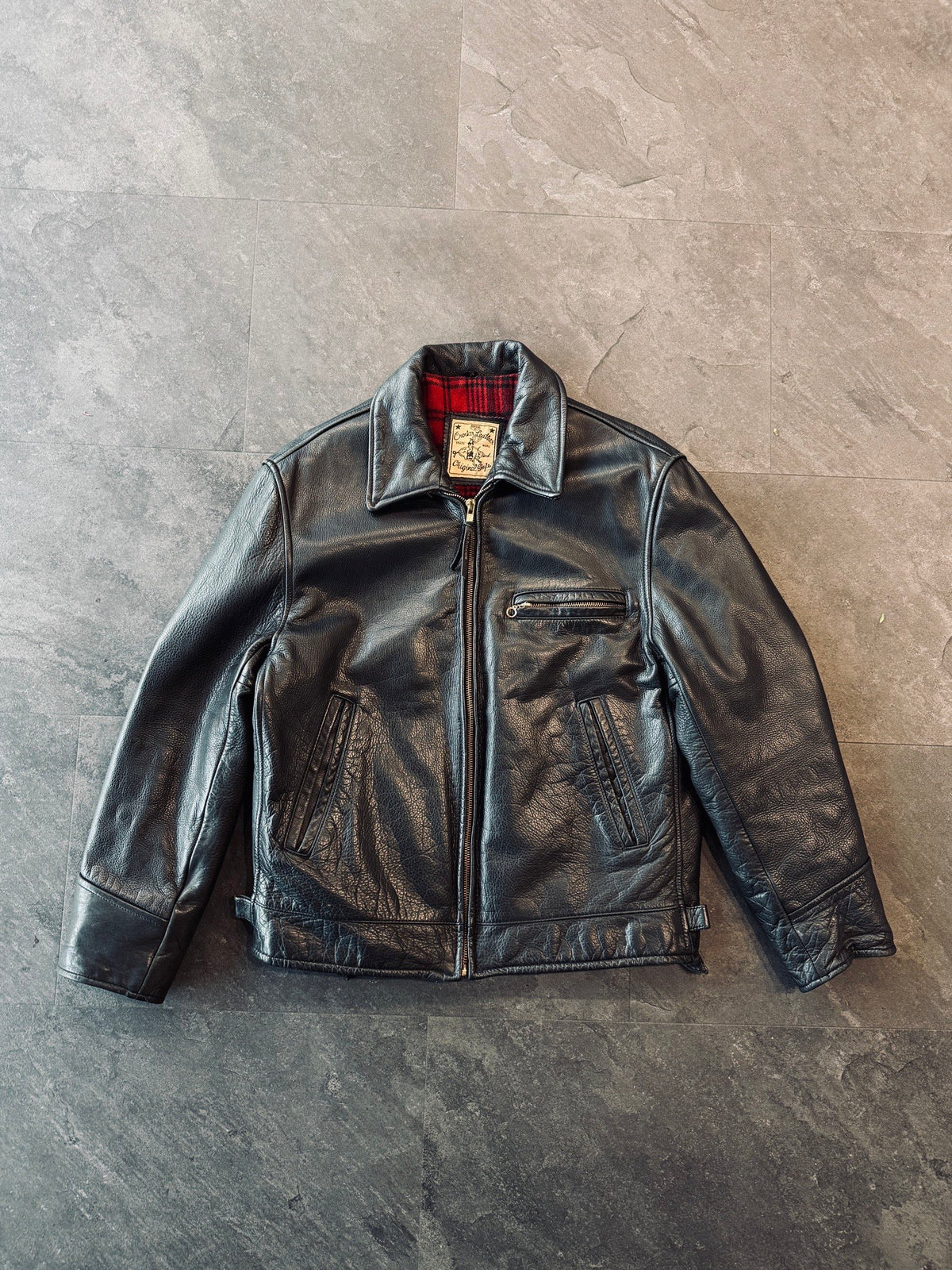 Vintage Heavy Crocker leather jacket