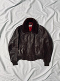 80s aviator talon brown leather jacket a-2 type