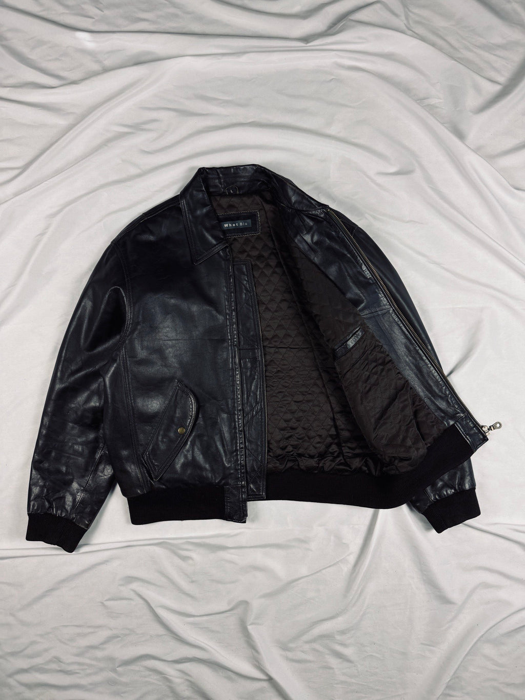 Vintage brown heavy genuine leather aviator A-2 type inspired jacket