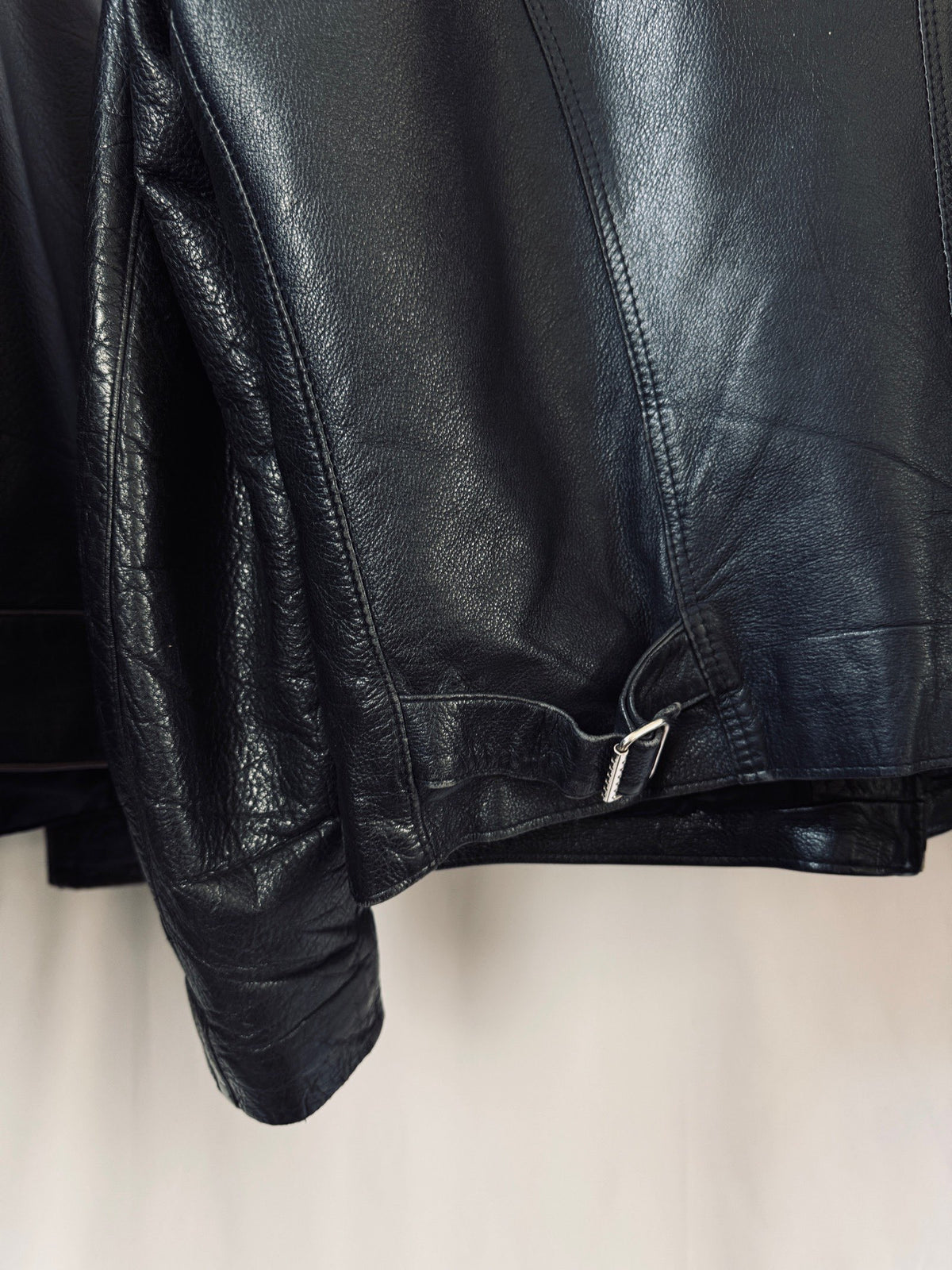 1970s café racer biker leather jacket