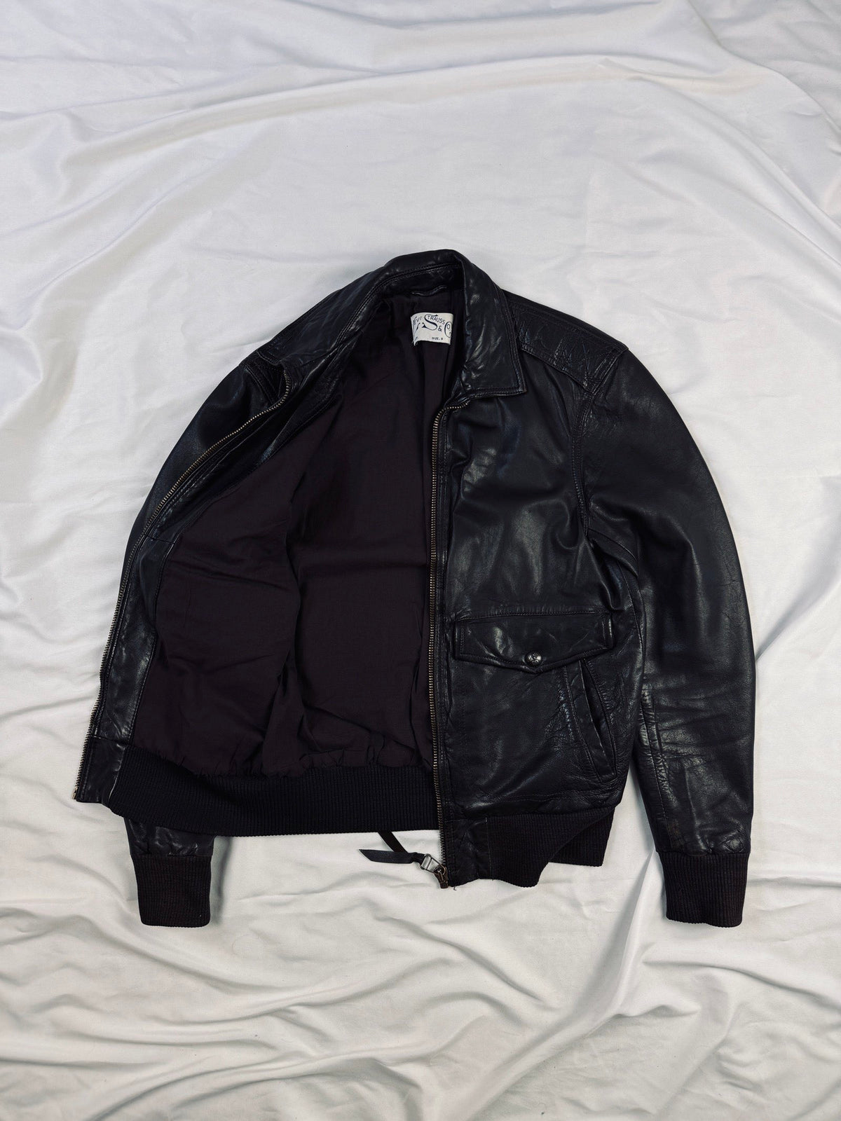 Vintage levi's A-2 bomber leather brown jacket