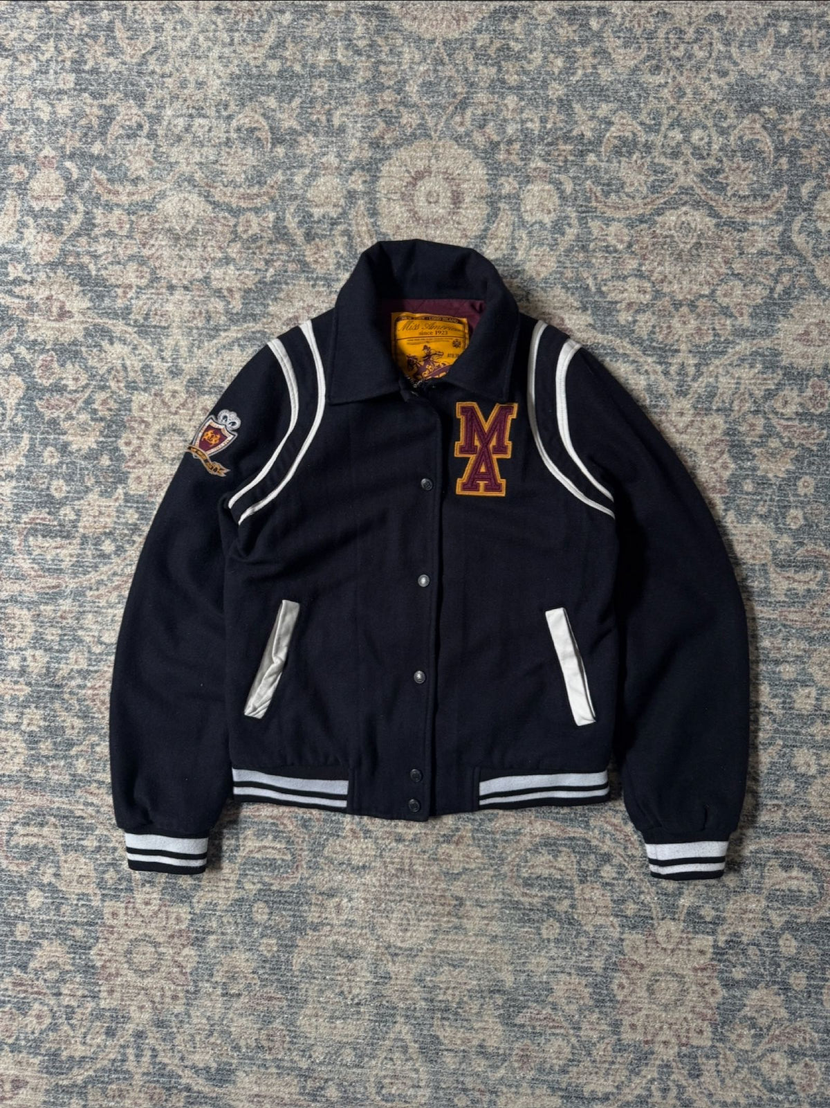 Hampton wool & leather varsity school jacket