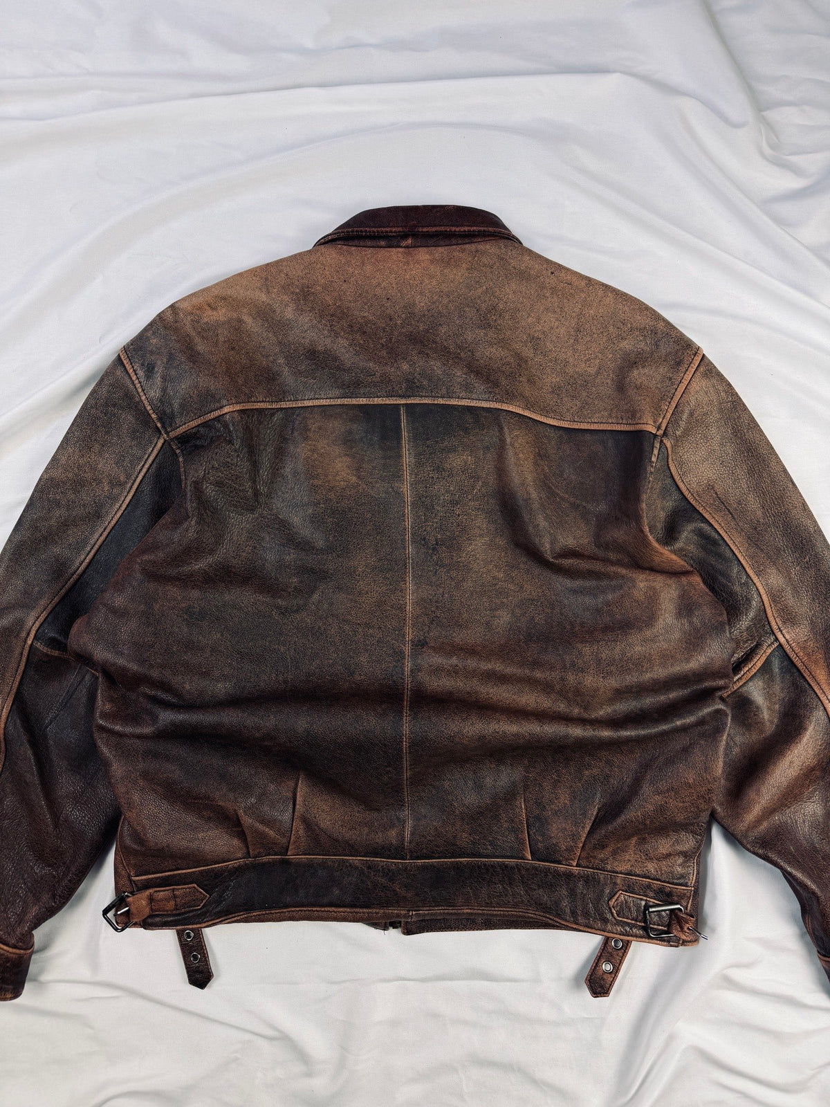 90' USA Cherry red patina leather jacket