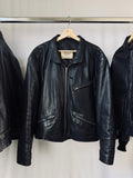 1970s café racer biker leather jacket
