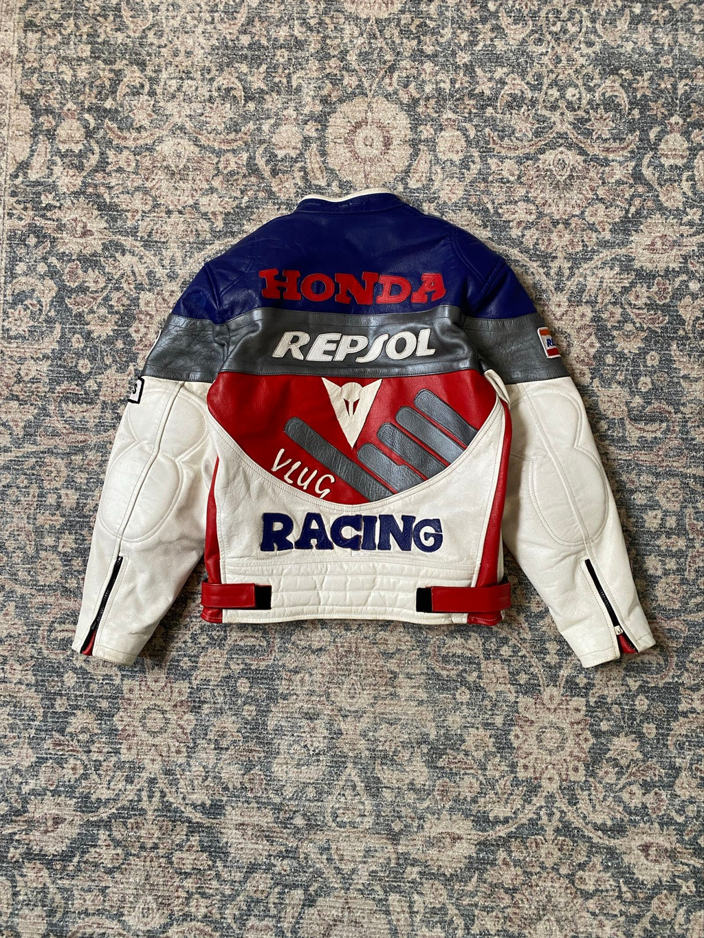 Honda Repsol Vintage racing biker leather jacket