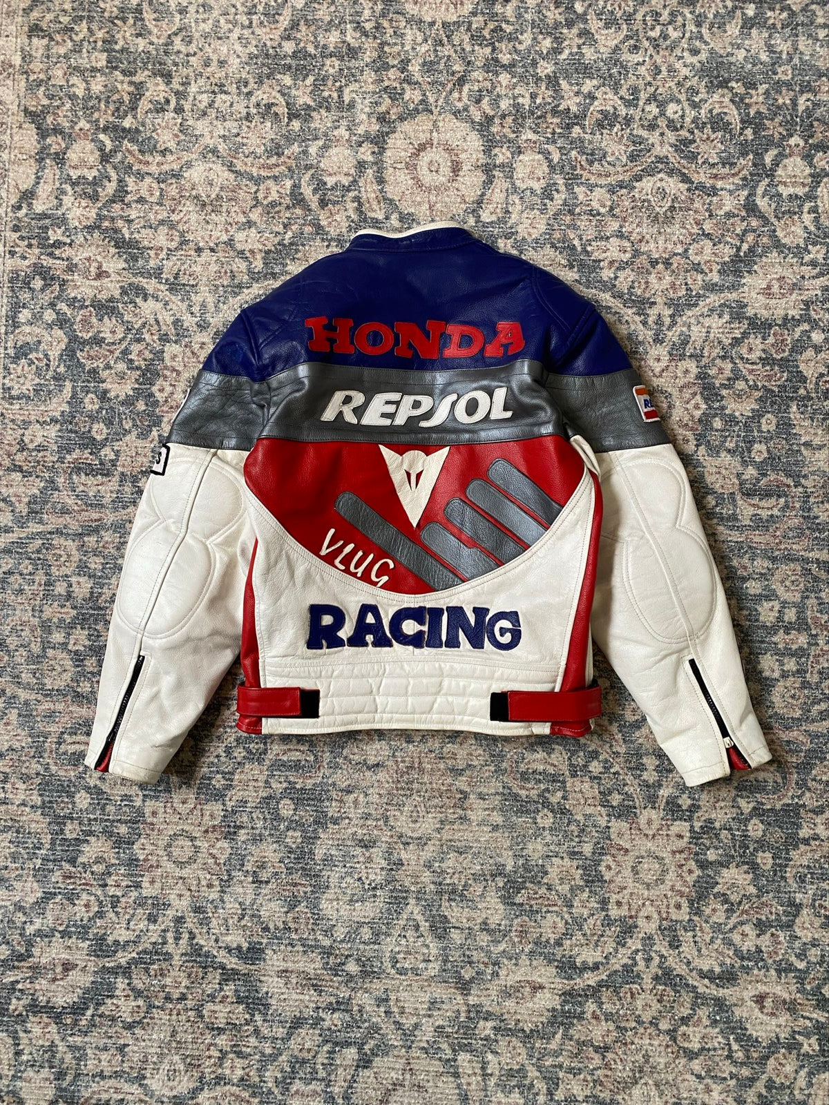 Honda Repsol Vintage racing biker leather jacket