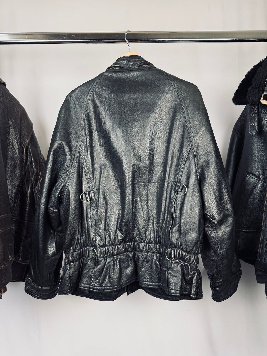 80s B-7 Type Aviator Bomber Leather Jacket