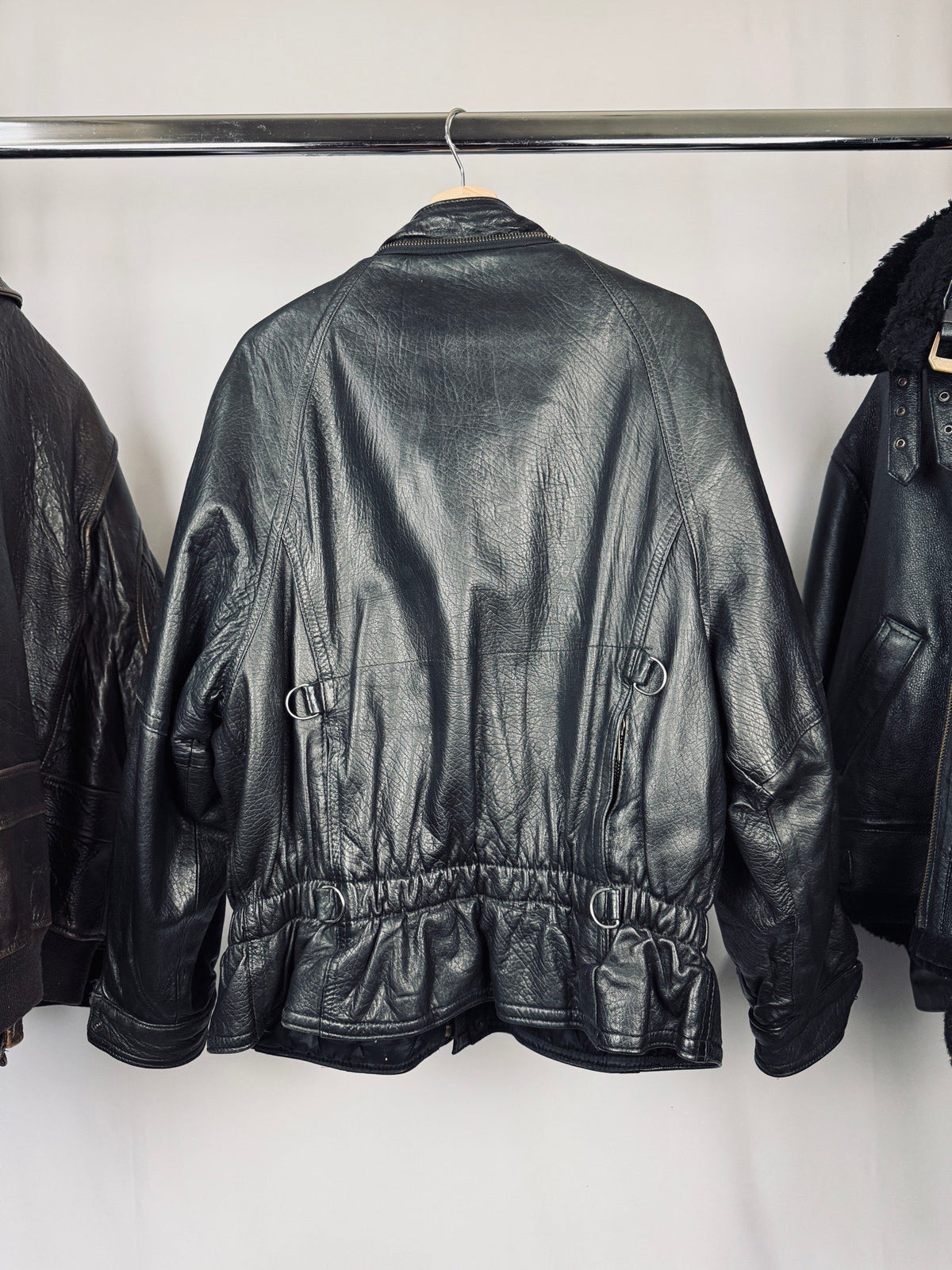 80s B-7 Type Aviator Bomber Leather Jacket