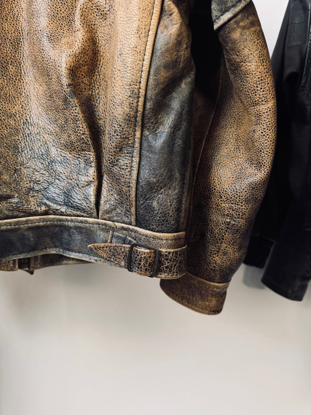 1980' Patina Heavy Cafe Racer Leather Jacket