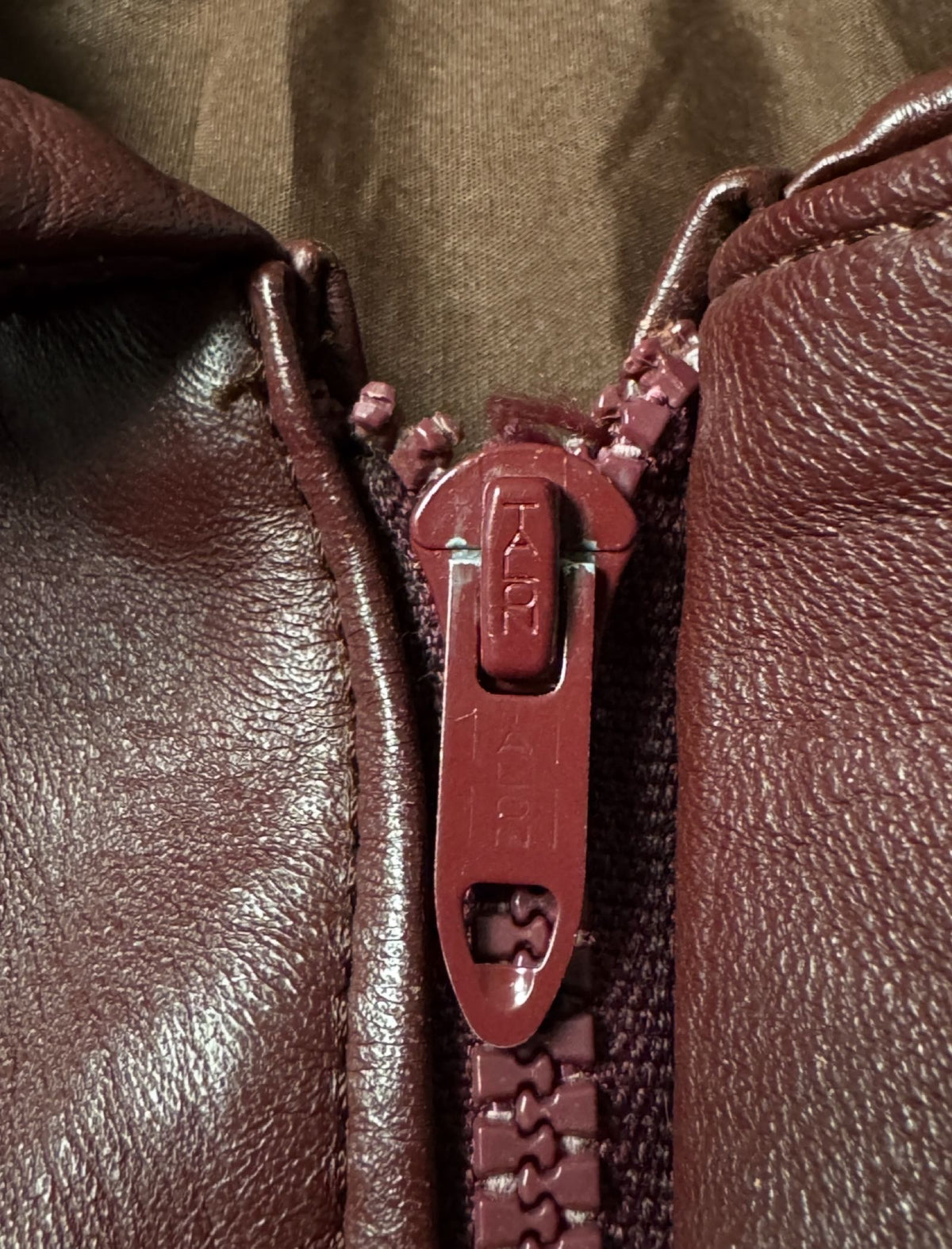 Retro 80s cherry red bomber leather jacket