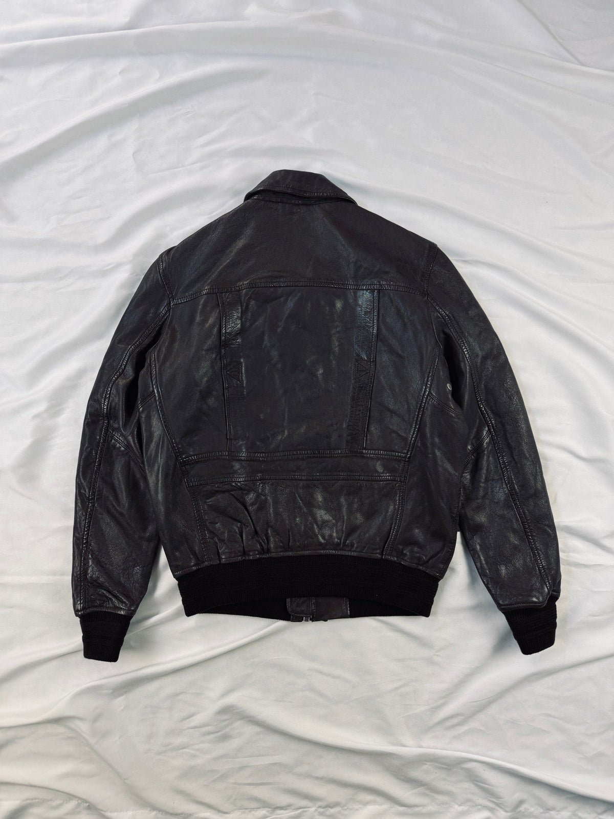 Classic Redskins aviator jacket in rich brown leather