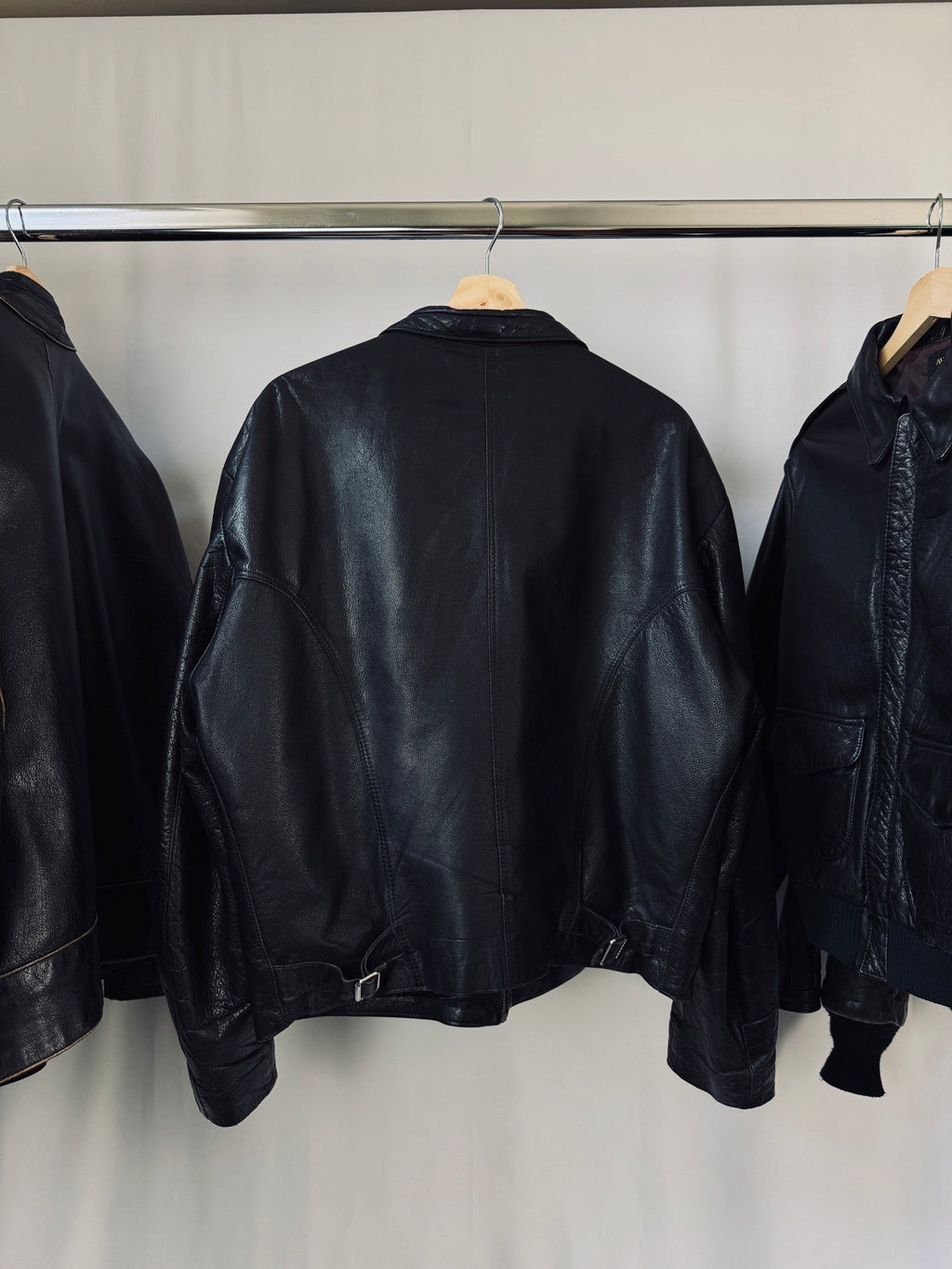 1970s café racer biker leather jacket