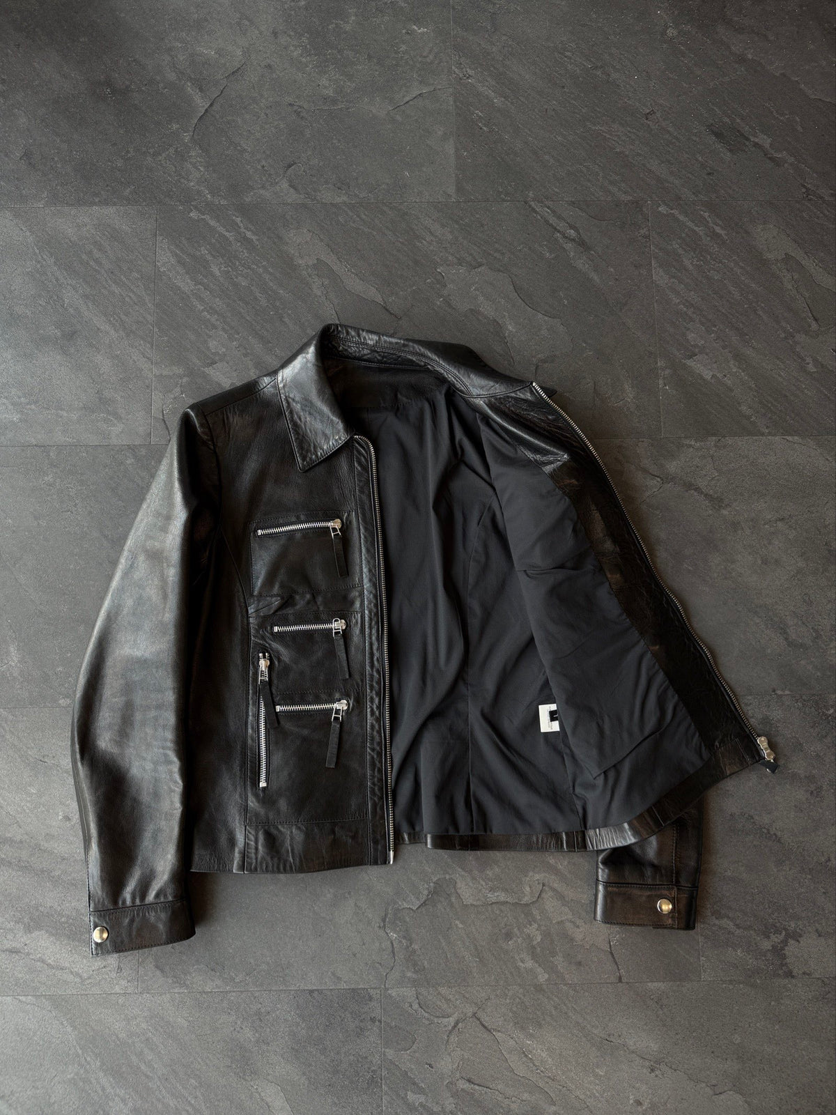 Y2K Multipocket cropped Sheep leather skin cropped jacket