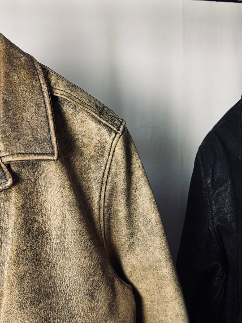 1990' Chevignon Patina Aviator Leather Jacket
