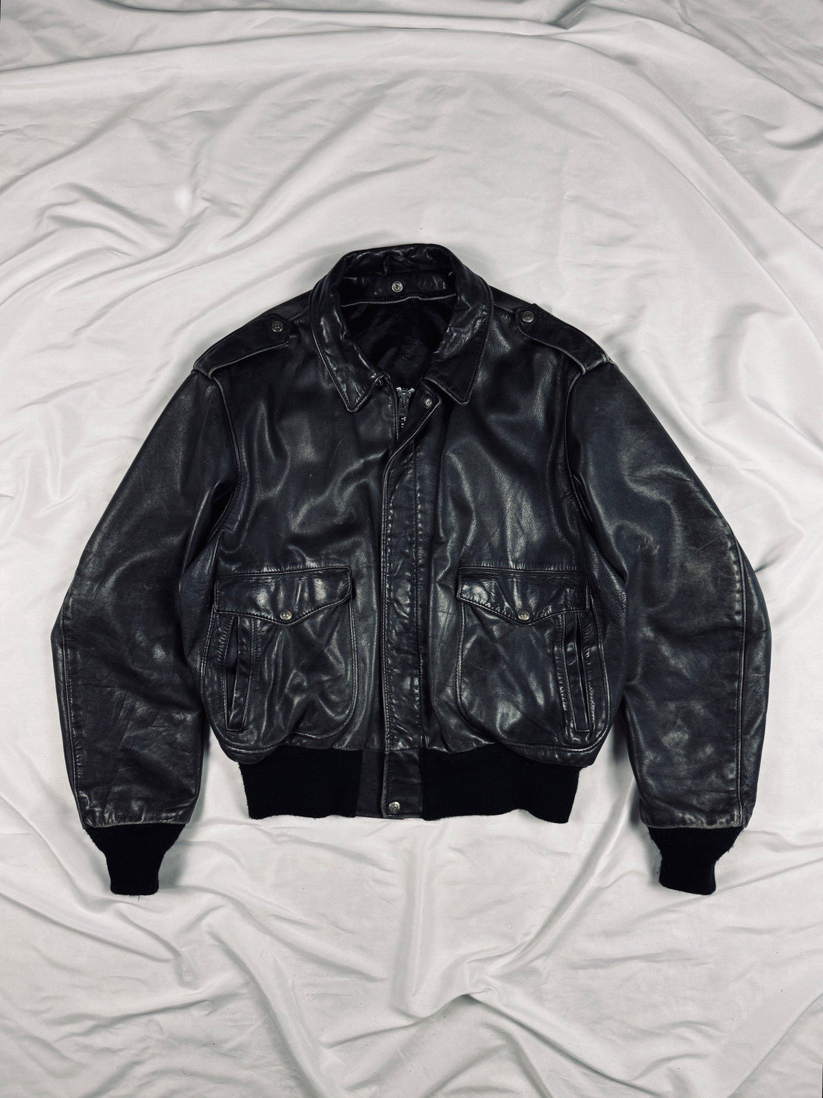 90s USA Schott aviator bomber leather jacket