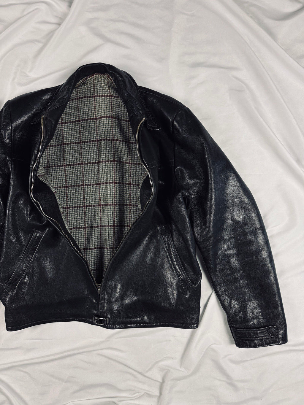Germany 1970' black cowhide leather jacket