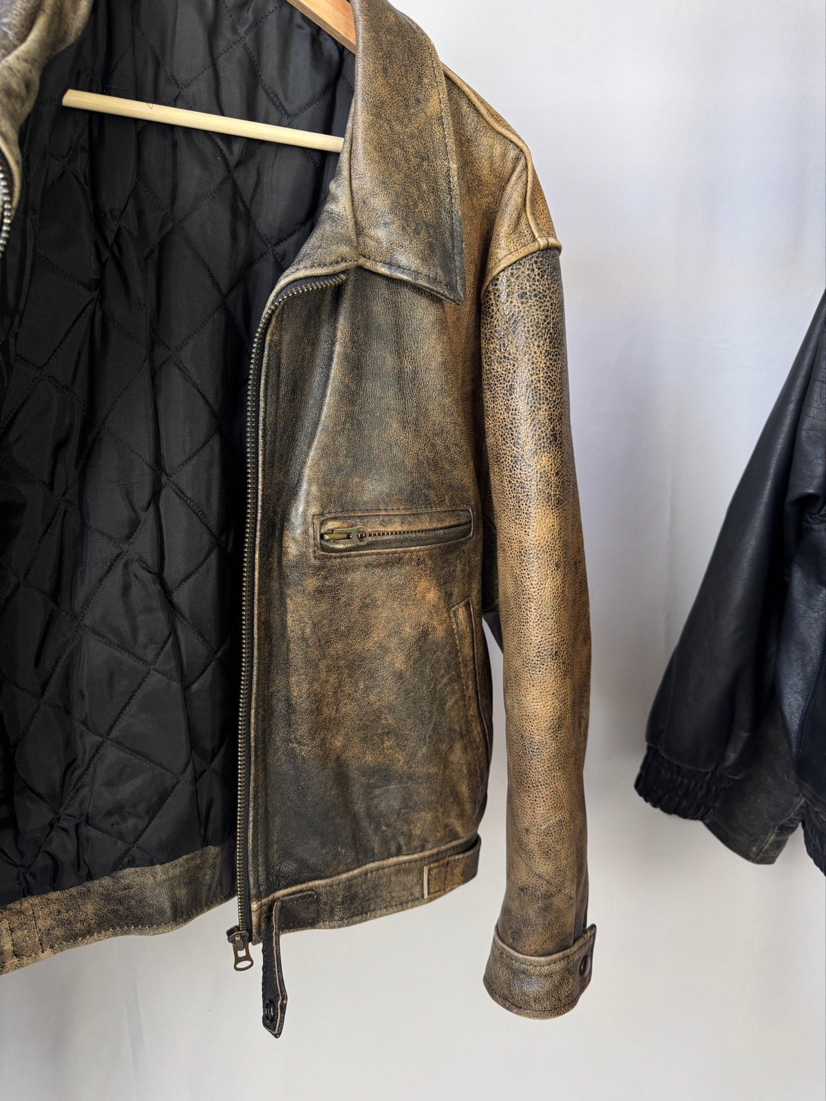 1980' Patina Heavy Cafe Racer Leather Jacket