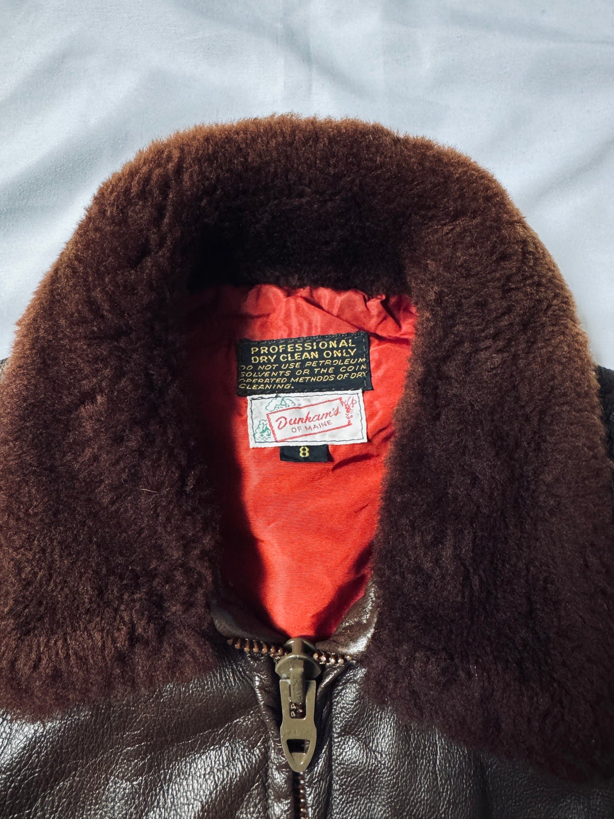 80s aviator talon brown leather jacket a-2 type