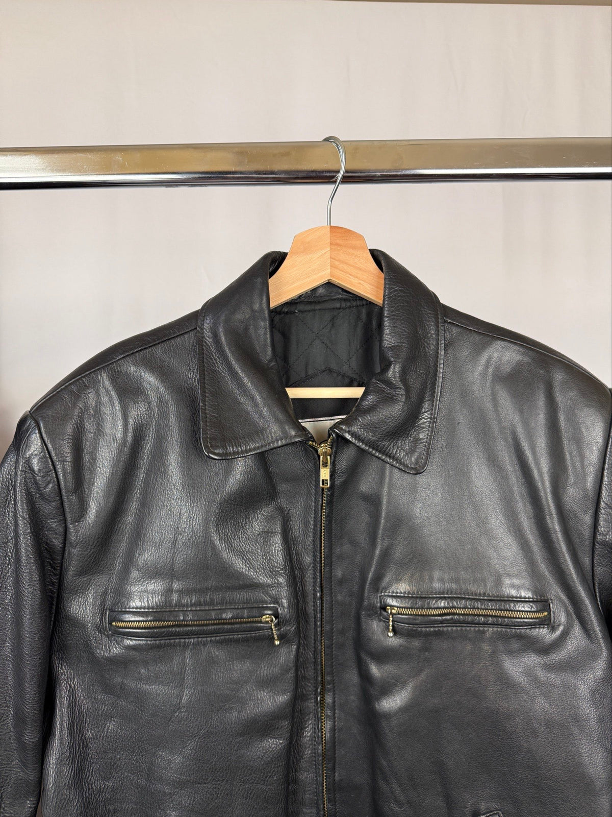 Vintage 1990 Cafe racer leather heavy jacket