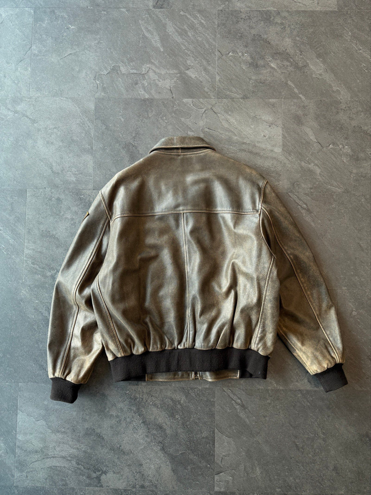 Vintage Redskins Bomber Aviator Leather Jacket