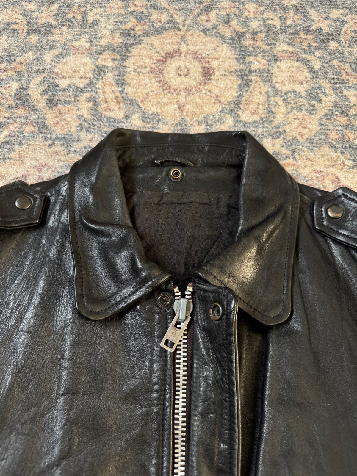 90s A-2 type aviator leather jacket