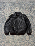 1990' A-2 brown aviator bomber leather jacket