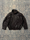 Brown retro classic vintage leather jacket