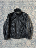 Retro 90s heavy oversized leather jacket