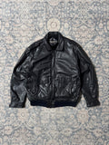 Petroff black a-2 type aviator leather jacket