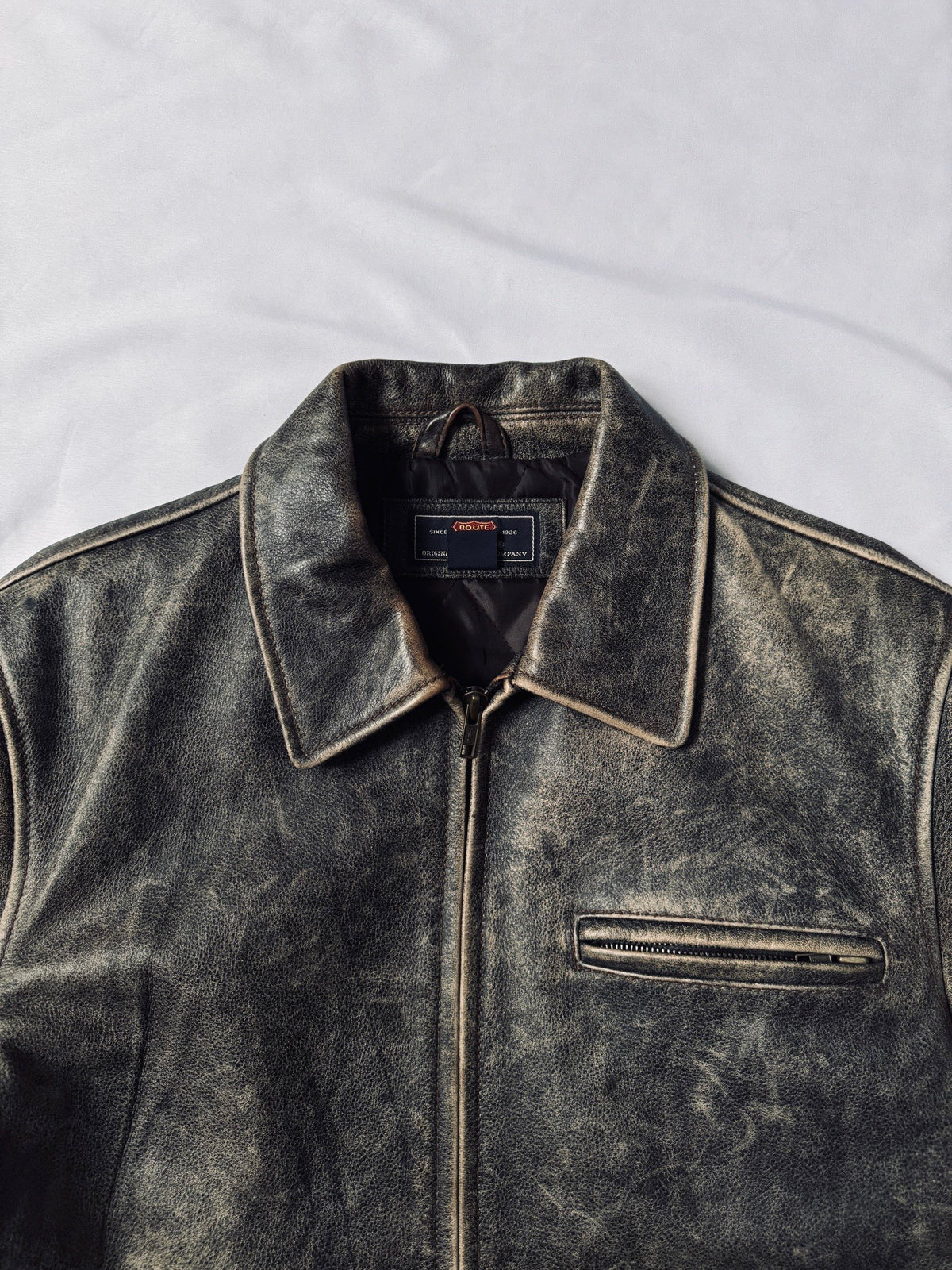 Vintage heavily distressed leather jacket