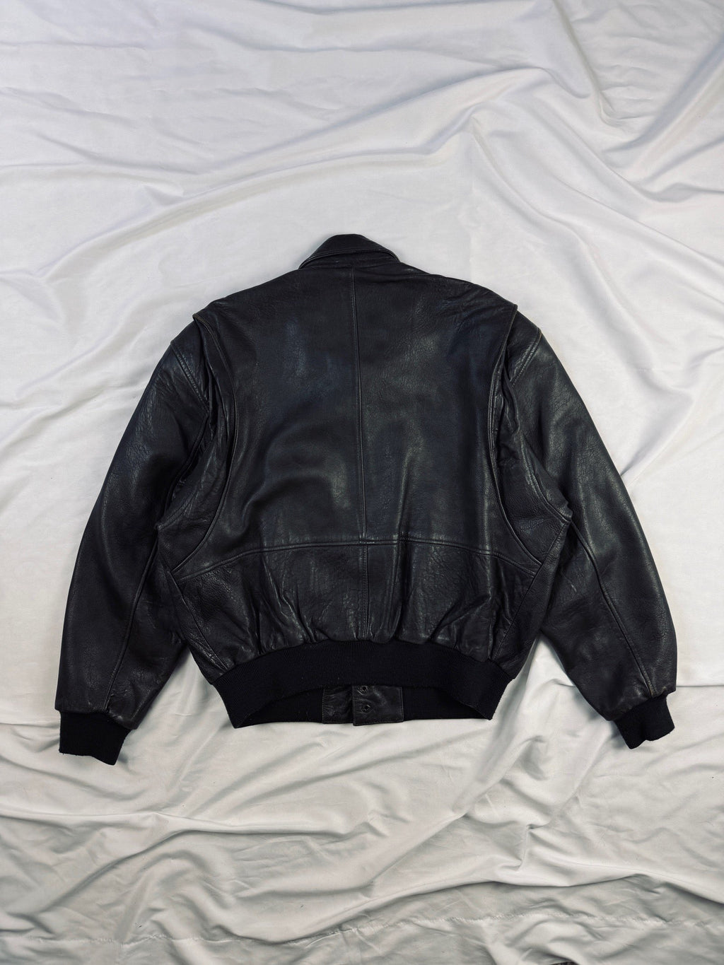 GAP heavy grain bomber leather jacket