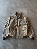 Vintage Redskins Bomber Aviator Leather Jacket