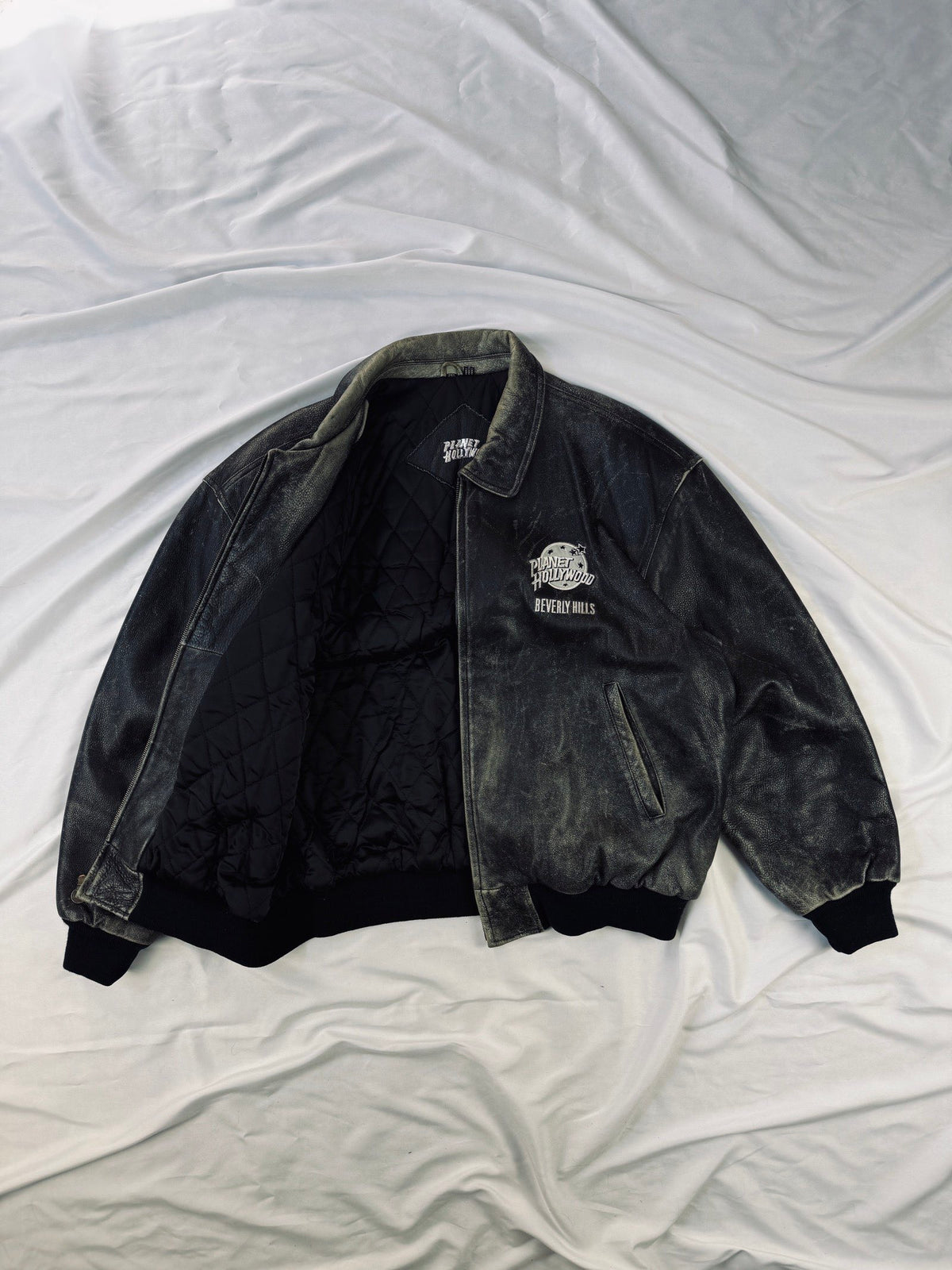 Planet Hollywood Beverly Hills Leather bomber jacket