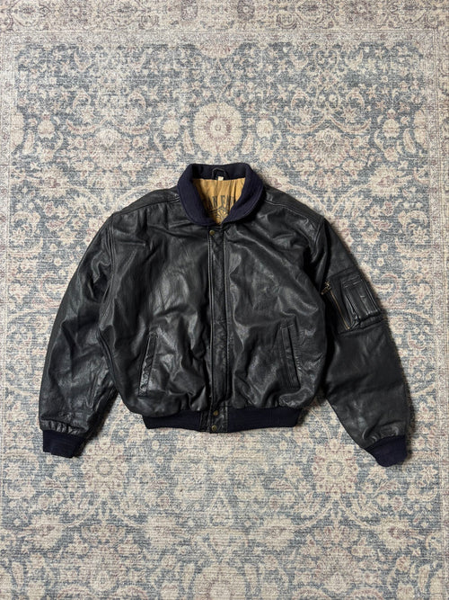 90s authentic Dakota Indian bomber leather jacket