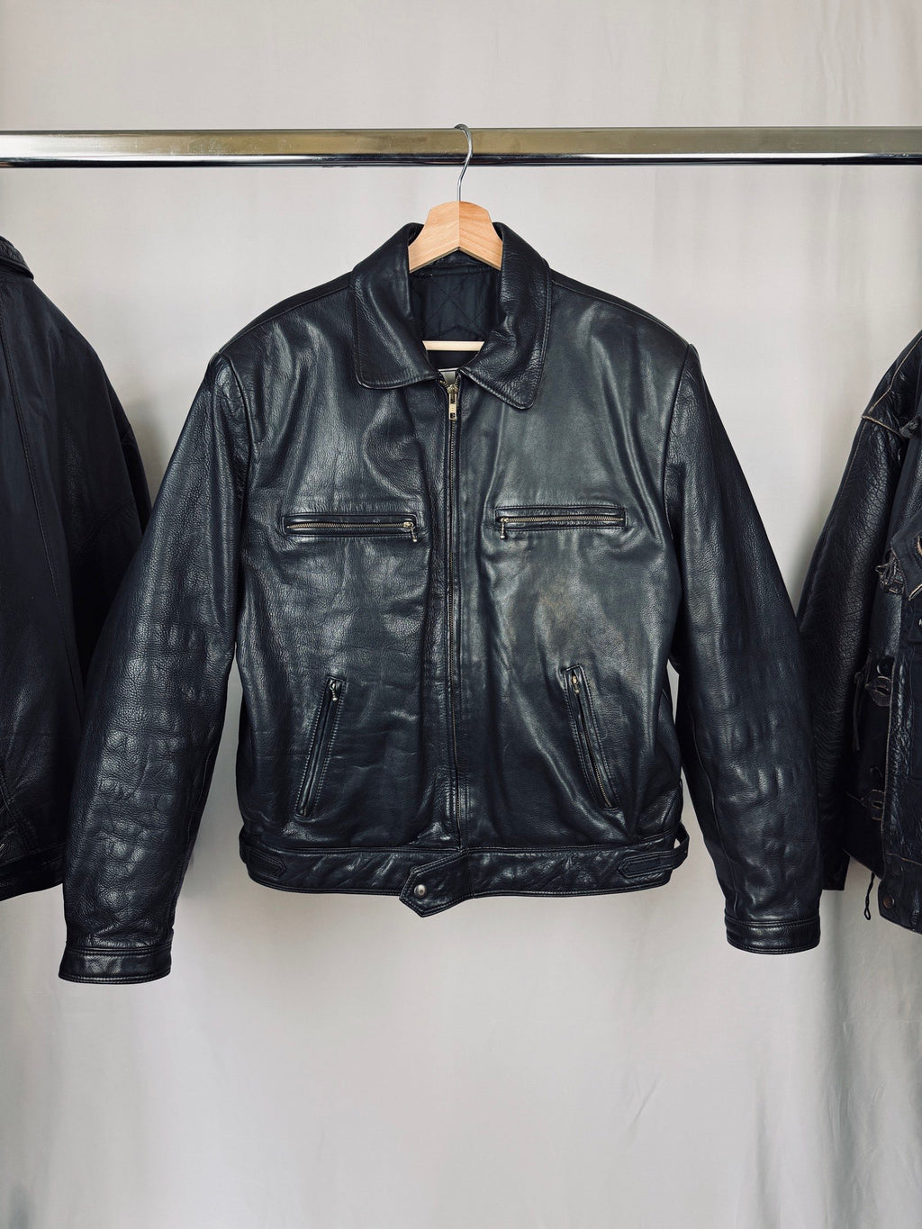 Vintage 1990 Cafe racer leather heavy jacket