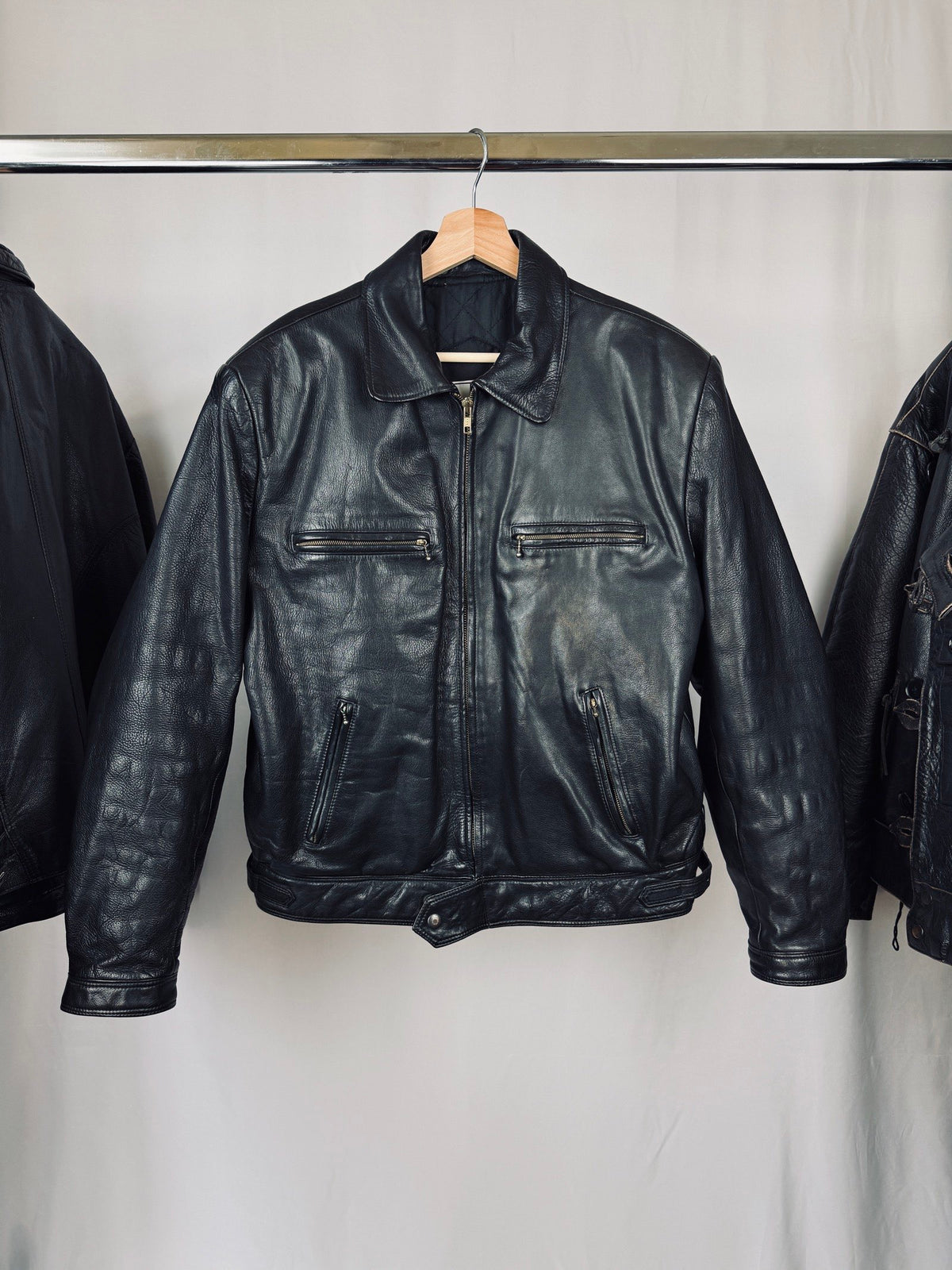 Vintage 1990 Cafe racer leather heavy jacket