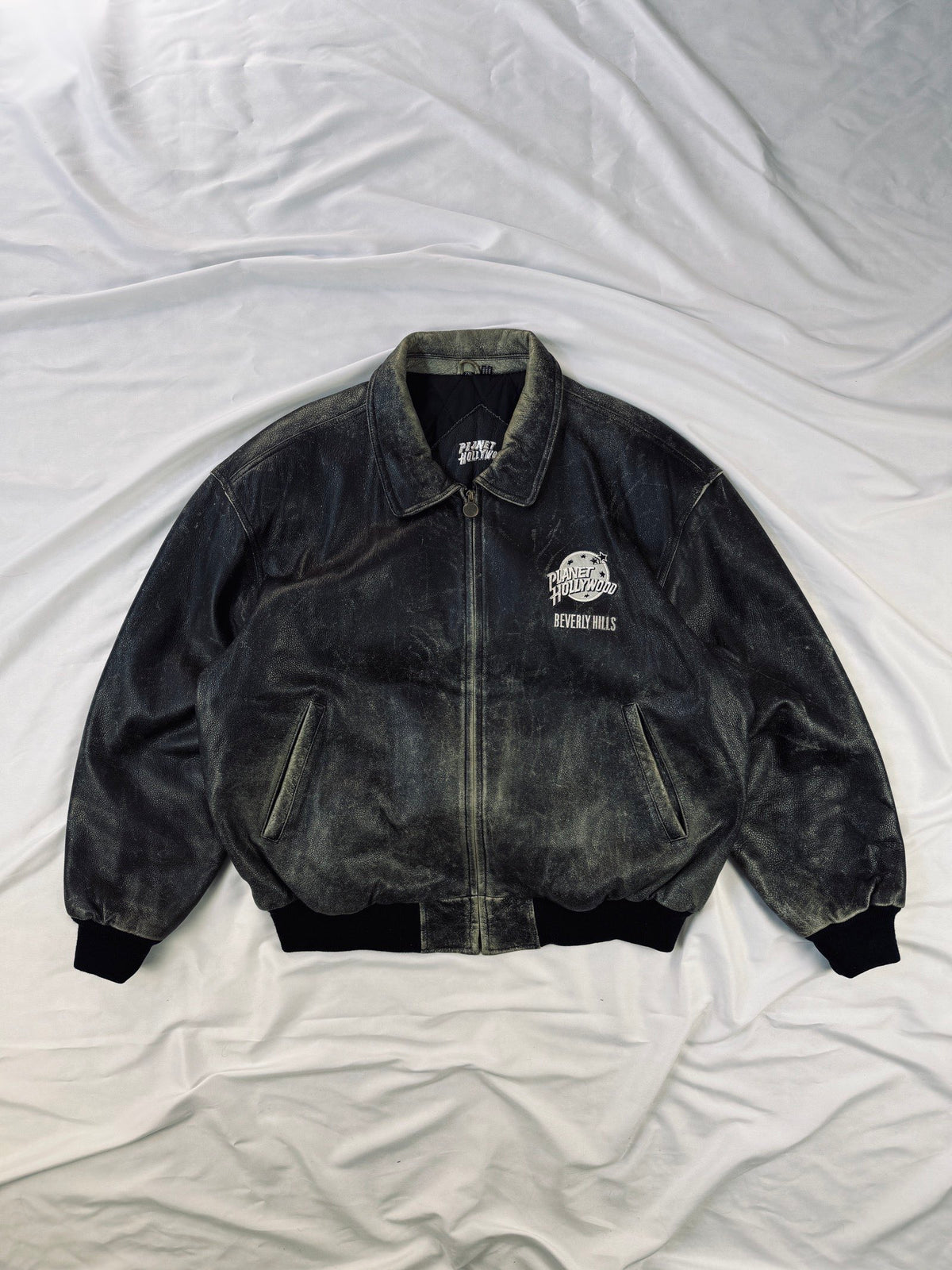 Planet Hollywood Beverly Hills Leather bomber jacket