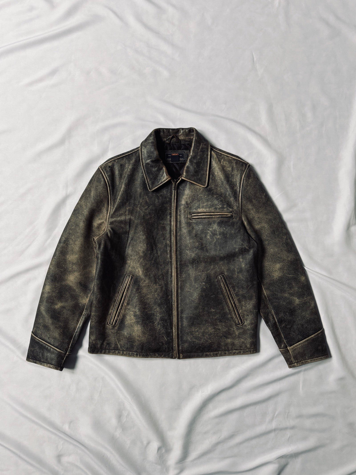 Vintage heavily distressed leather jacket