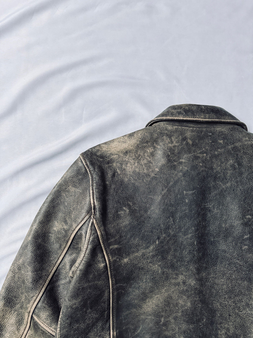 Vintage heavily distressed leather jacket