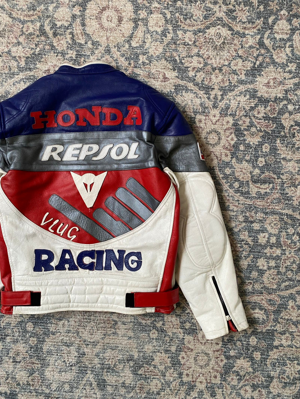 Honda Repsol Vintage racing biker leather jacket