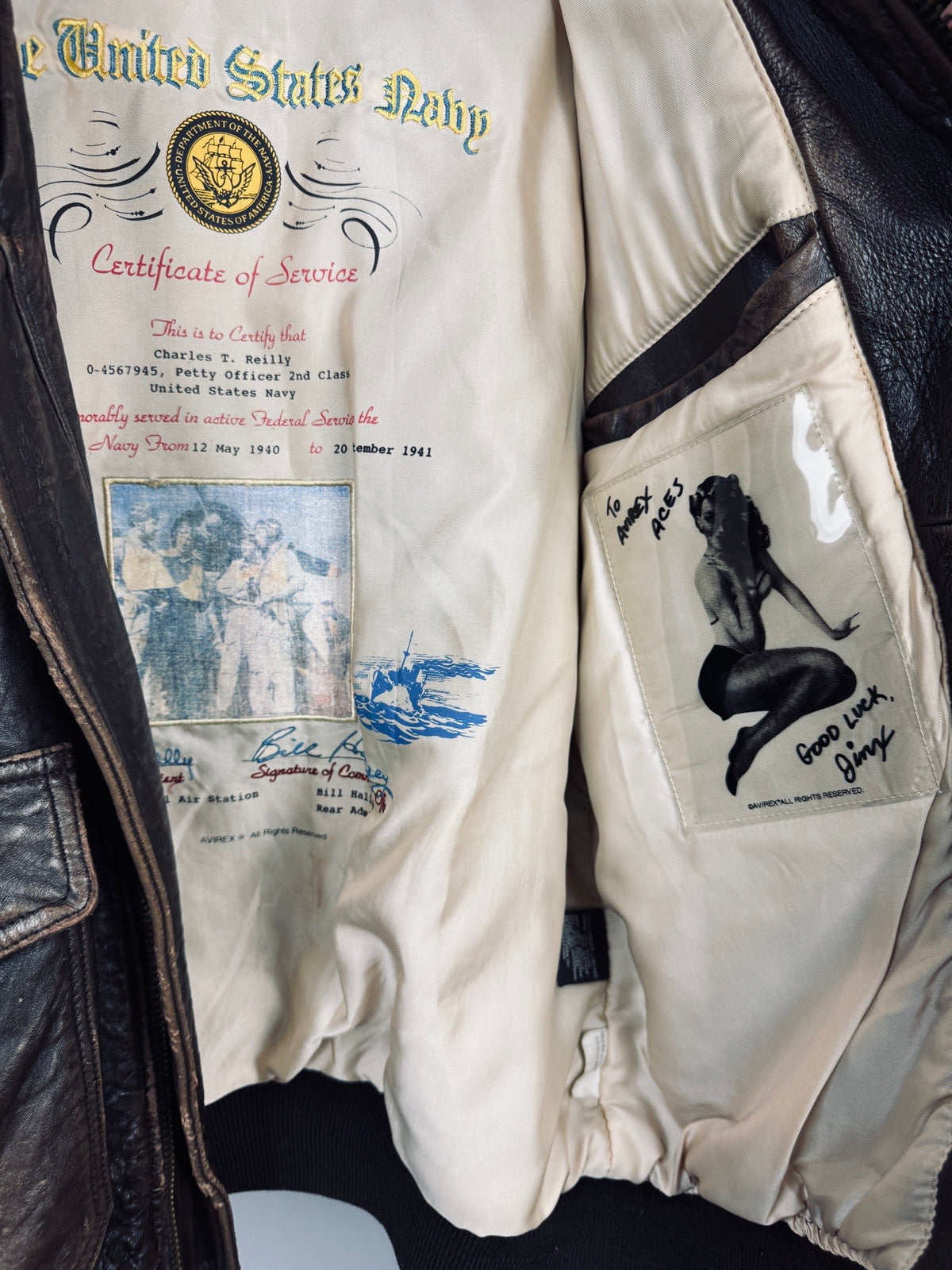 1990' Avirex Type G-1 U.S. Navy flight jacket