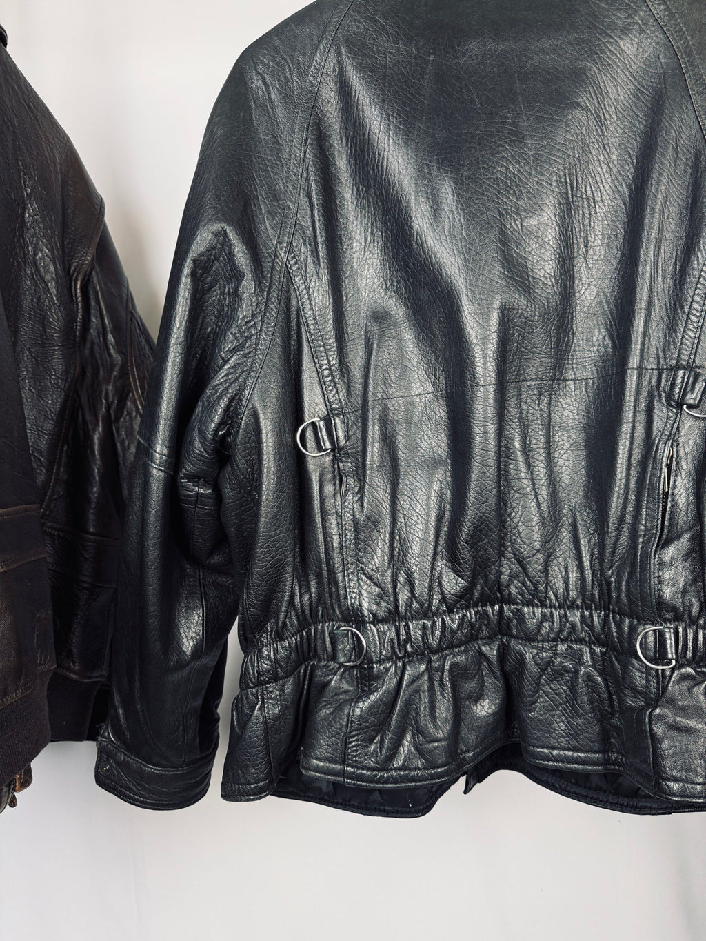 80s B-7 Type Aviator Bomber Leather Jacket