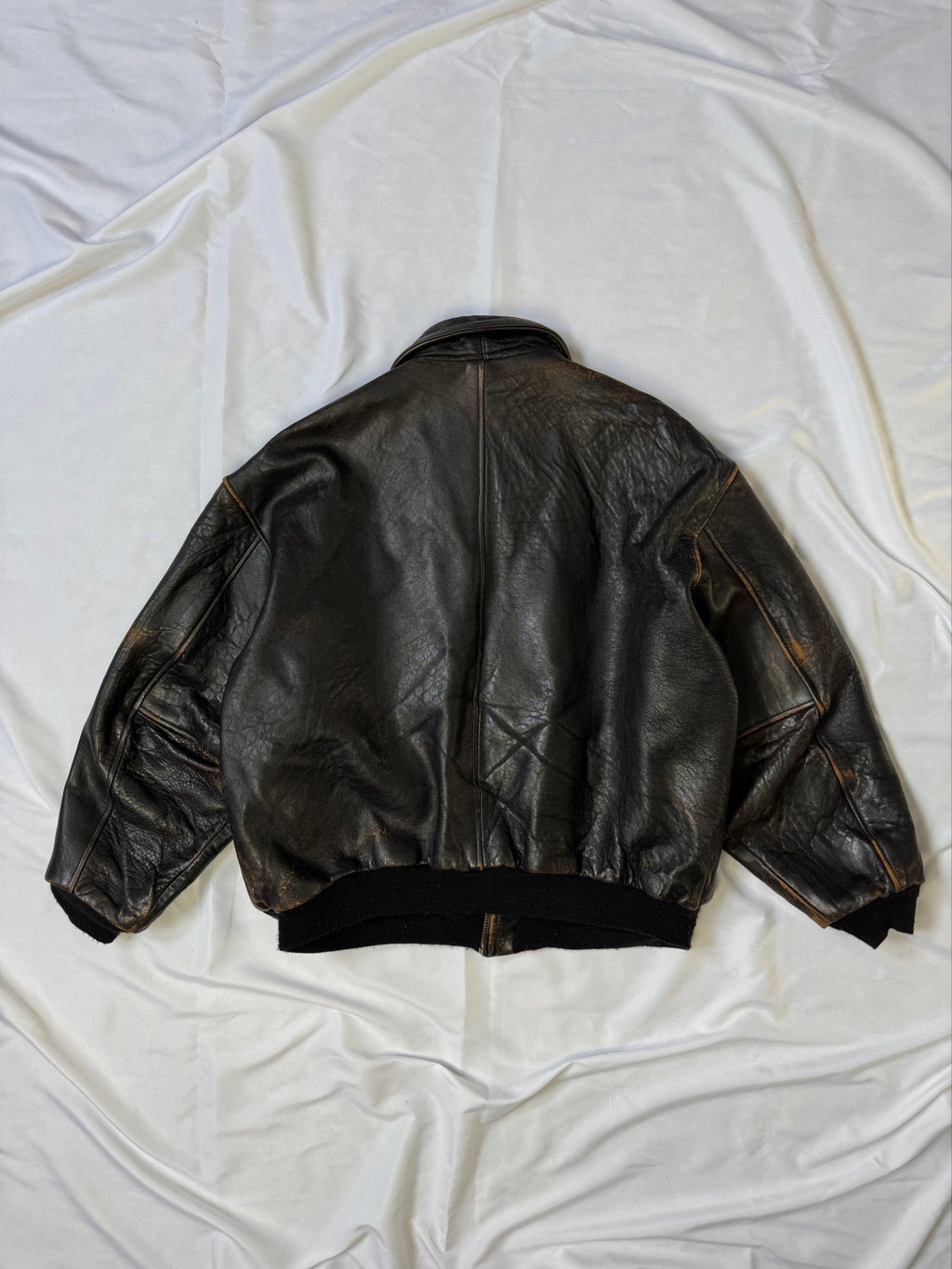 1970' Avirex A-2 Type Bomber Heavy Flight Jacket USA