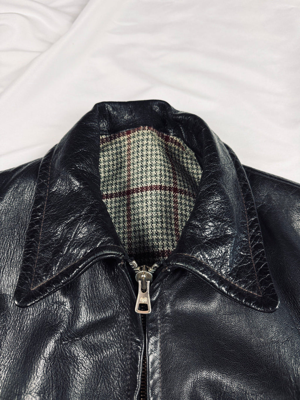 Germany 1970' black cowhide leather jacket