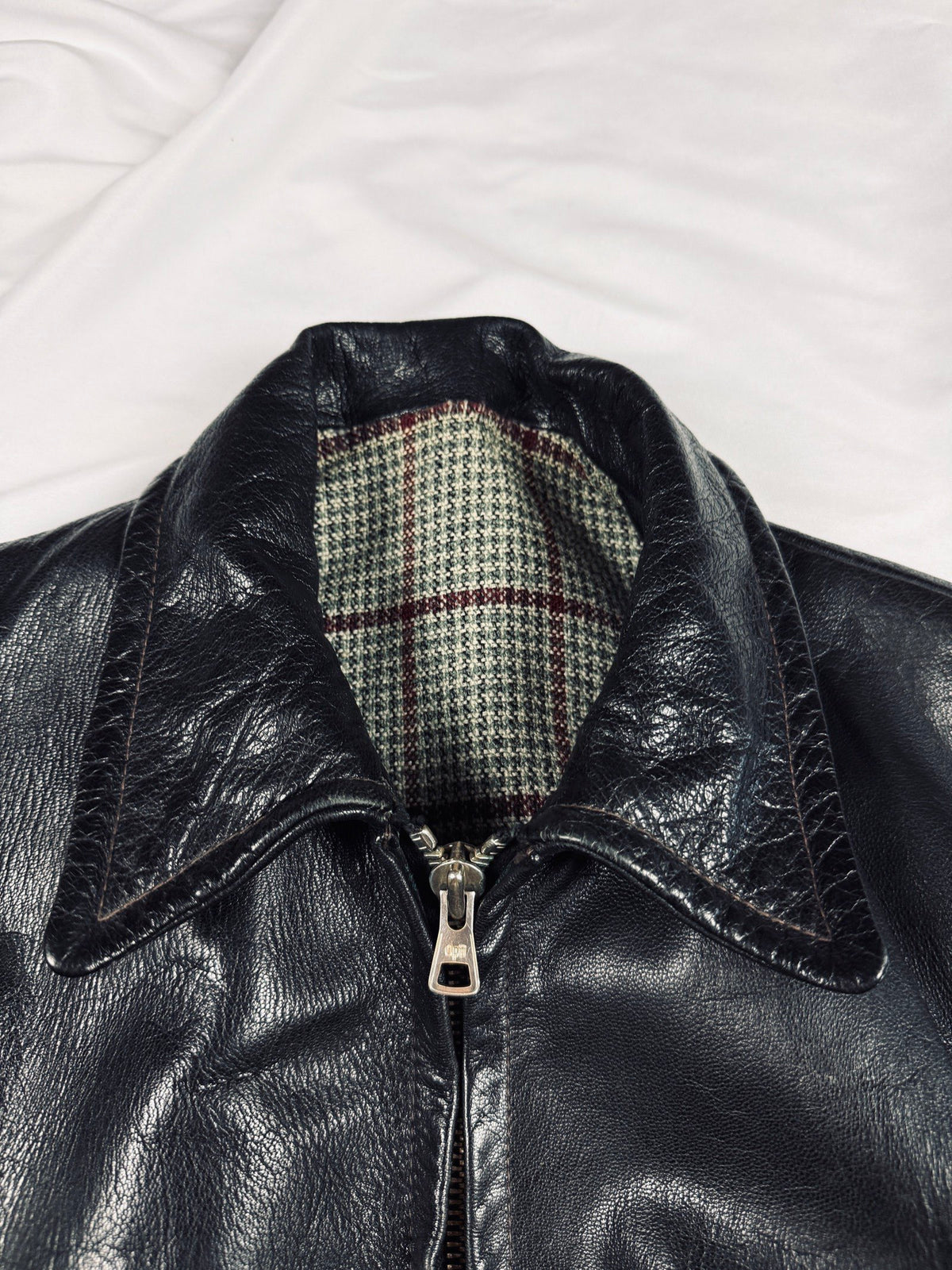 Germany 1970' black cowhide leather jacket