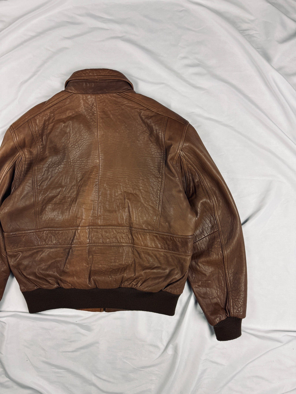 A-2 aviator brown bomber leather jacket
