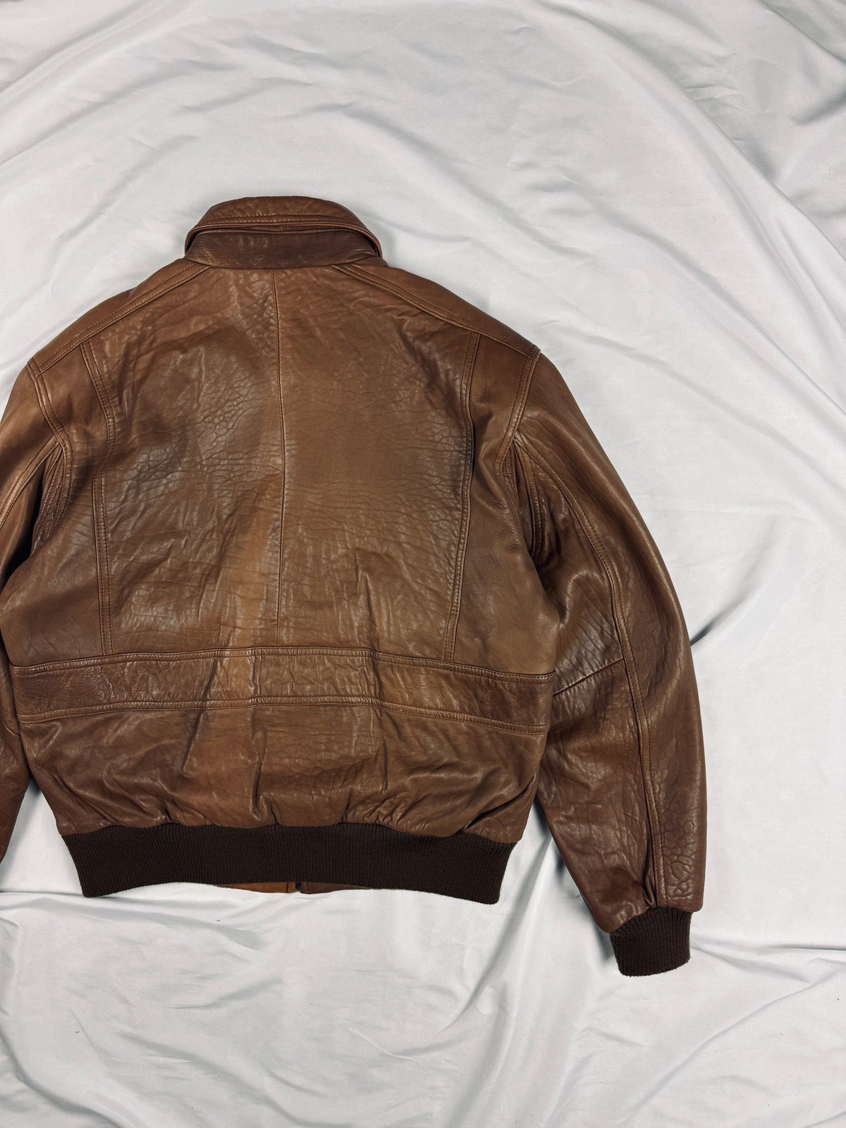A-2 aviator brown bomber leather jacket
