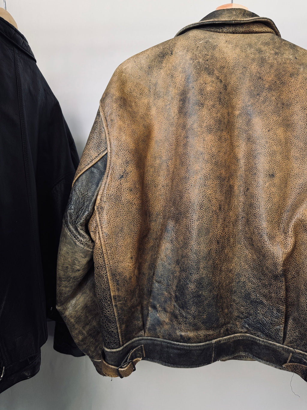 1980' Patina Heavy Cafe Racer Leather Jacket